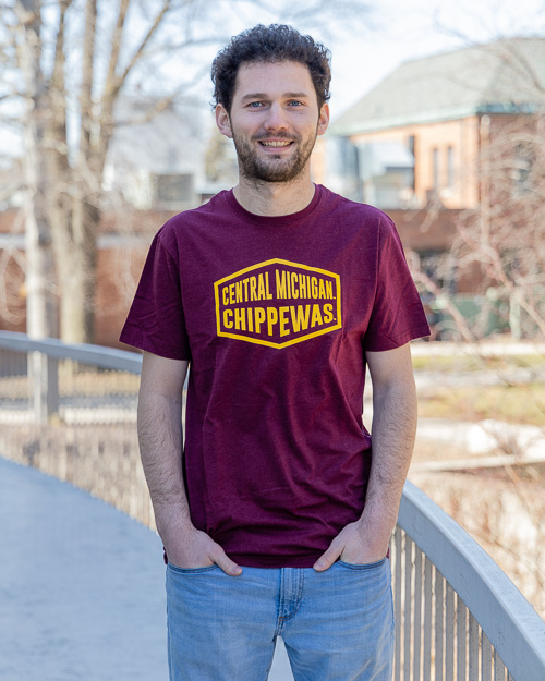 Central Michigan Chippewas Graphic Maroon T-Shirt<br><brand></brand>