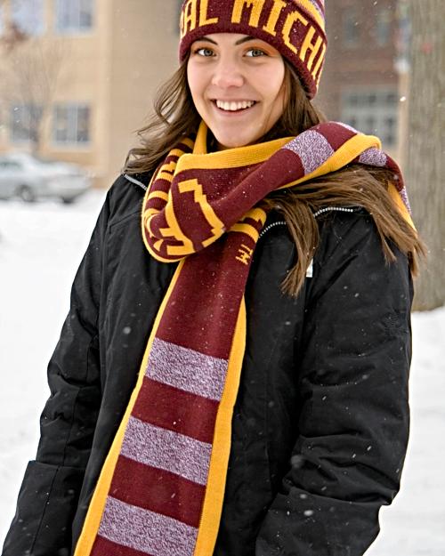 Central Michigan Maroon & Gold Scarf