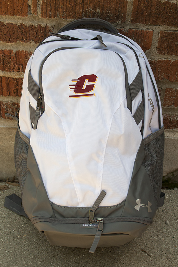under armour hustle backpack white