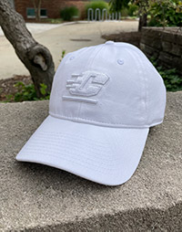 Action C White Tone-on-Tone Ladies Fit White Twill Hat<br><brand>THE GAME</brand>