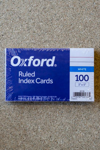 Ruled 3 × 5 Index Cards (100 count)