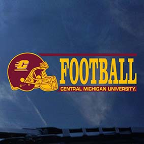 Central Michigan University Football Automotive Decal<br><brand></brand>
