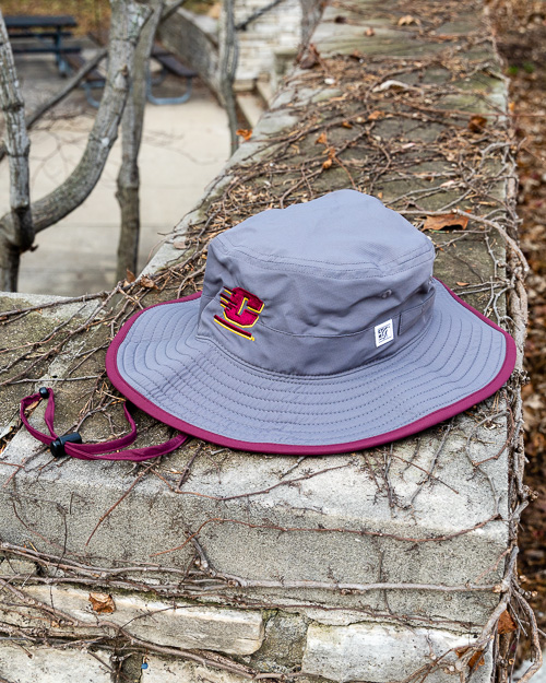 Action C Gray with Maroon Trim Boonie Hat<br><brand></brand>