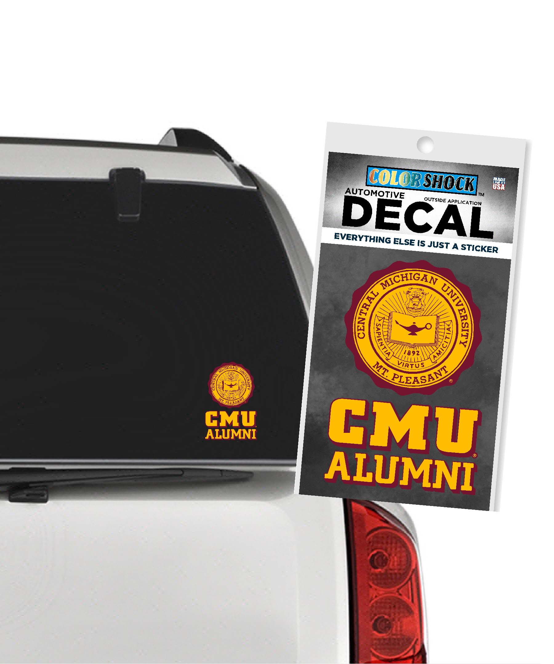 Seal CMU Alumni Automotive Decal
