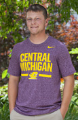 Central Michigan Action C Heather Maroon T-Shirt<br><brand>NIKE</brand>