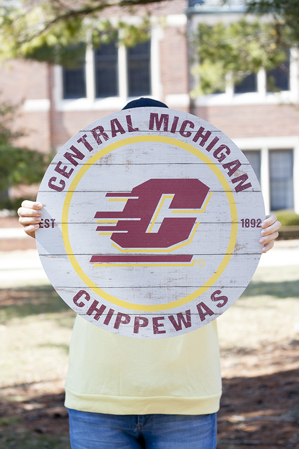 Action C Central Michigan Chippewas Round Gray Wall Sign (SKU 5038438930)