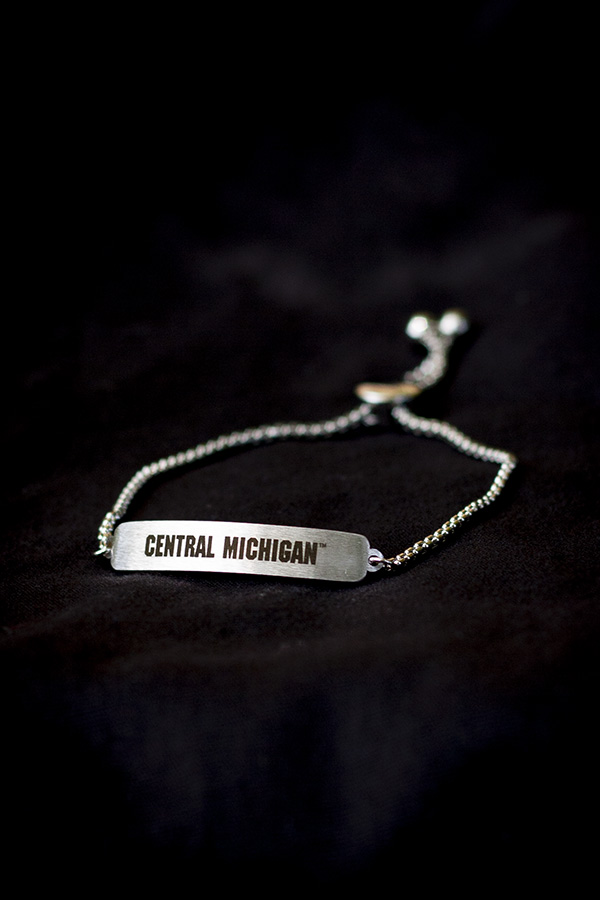 Central Michigan Silver Adjustable Bar Bracelet (SKU 5039328231)