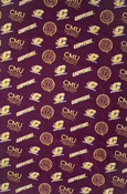 Central Michigan Cotton Fabric - 1 Yard