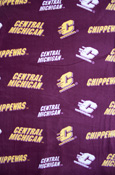 Central Michigan Fleece Fabric - 1 Yard