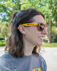 CMU Chippewas Maroon & Gold Wayfarer Sunglasses<br><brand></brand>