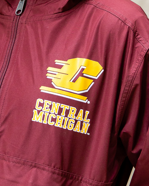 Action C Central Michigan Maroon Youth Packable Hooded Jacket
