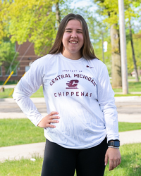 Property of Central Michigan White Long Sleeve T-Shirt