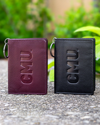 CMU Leather ID Holder with Key Ring