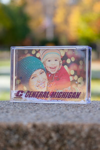 Central Michigan Clear Snowflake Picture Frame