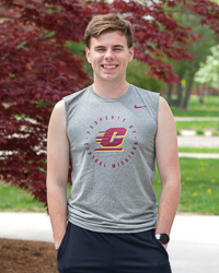 Property of Central Michigan Heather Gray Tank<br><small>NIKE</small>