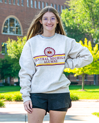 Central Michigan Alumni Oatmeal Pro-Weave® Crewneck Sweatshirt<br><brand>MV SPORT</brand>