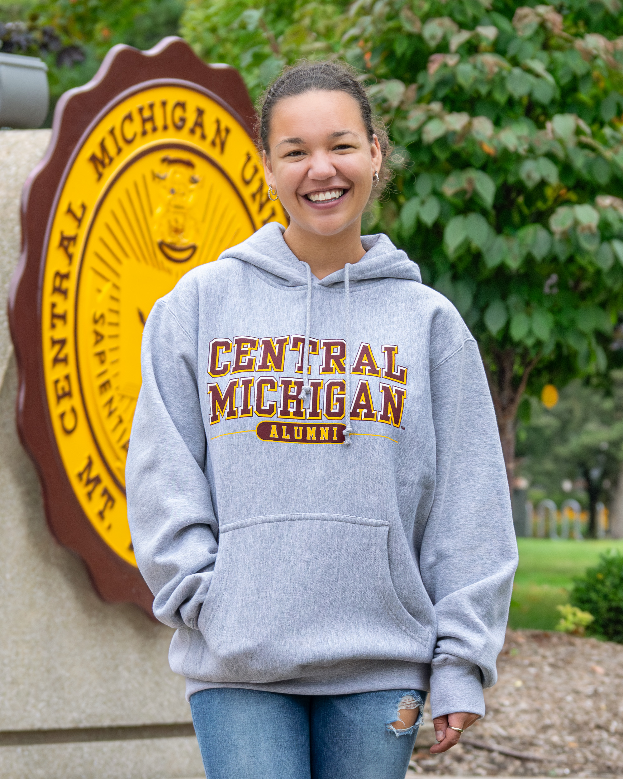 Central Michigan Alumni Graphite Pro-Weave Hoodie | The CMU Bookstore