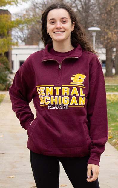 Central Michigan Alumni Action C Maroon ¼ Zip