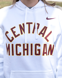 Central Michigan White Club Fleece Pullover Hoodie
