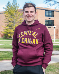 Central Michigan Maroon Club Fleece Pullover Hoodie