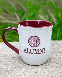 CMU Seal Alumni Speckled Maroon & White Coffee Mug