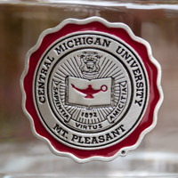 Central Michigan University Seal Glass Candy Jar