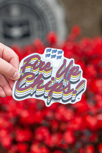 Repeating Fire Up Chips! Script Graphic Sticker