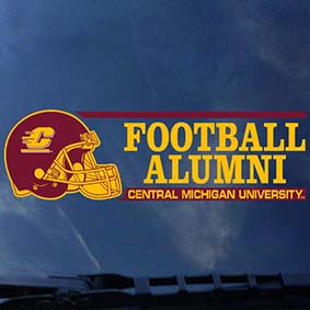 Central Michigan University Football Alumni Automotive Decal<br><brand>COLOR SHOCK</brand>