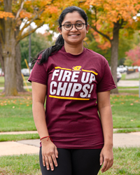 Action C Fire Up Chips! Maroon T-Shirt