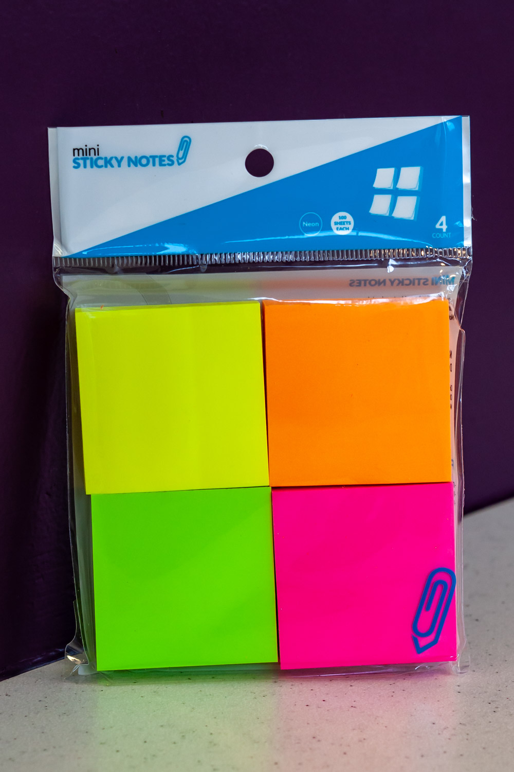 Stick Notes Neon 3x3 12 ct - The School Box Inc