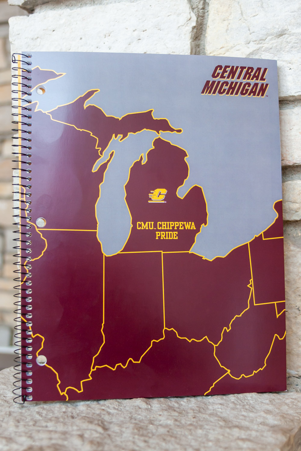 Central Michigan Chippewa Pride Single Subject College Ruled Notebook<br><brand>ROARING SPRING</brand>