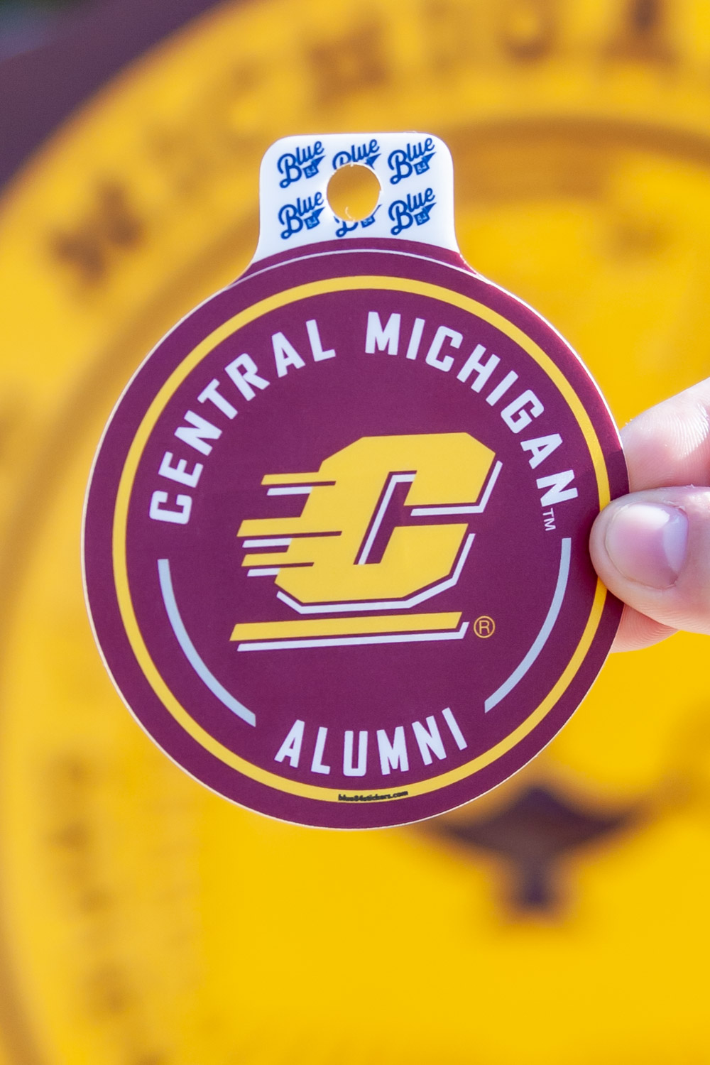 Central Michigan Alumni Action C Maroon Round Sticker (SKU 5047637498)