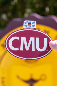 CMU Maroon Oval Sticker