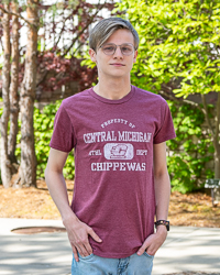 Property of Central Michigan Chippewas Maroon T-Shirt
