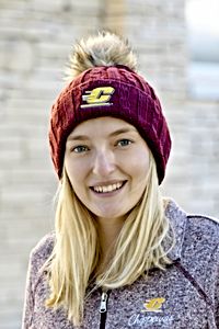 Action C Maroon Knit Pom Hat