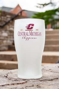 Frosted Central Michigan Chippewas Pub Glass