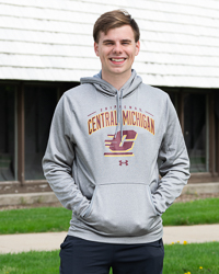 Central Michigan Action C Gray Hoodie