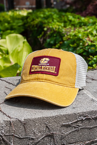 Central Michigan Mustard Soft Mesh Twill Trucker Hat