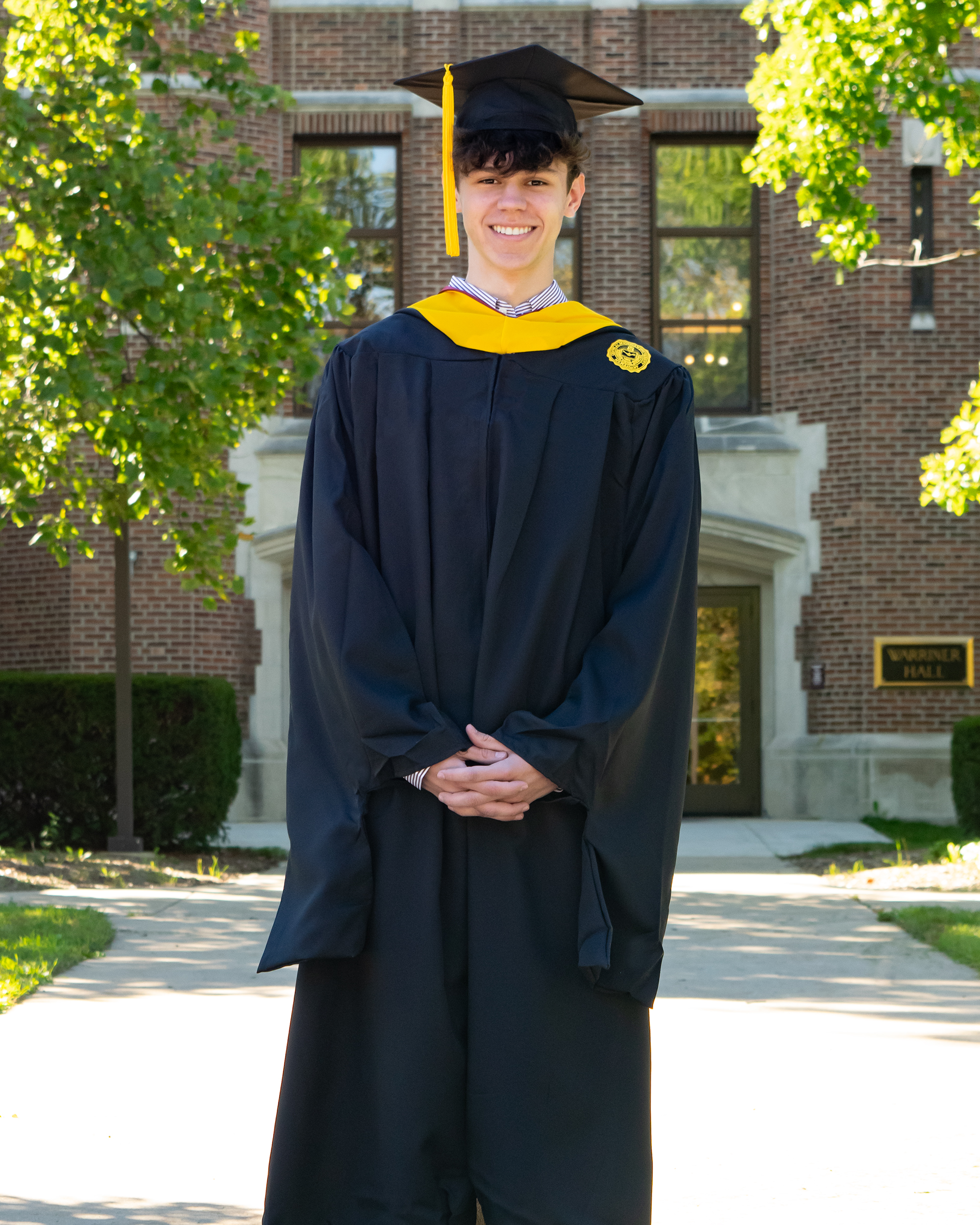 Customized Graduation Gown With Black & Orange Hood | Personalized  Convocation Dress Online At Best Price - Uniformtailor