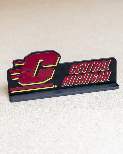 Action C Central Michigan Black Desk Sign