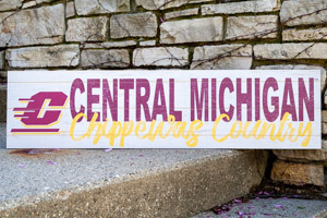 Action C Central Michigan Chippewas Country Horizontal Sign