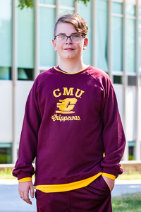 CMU Chippewas Action C Maroon Crewneck Sweatshirt