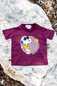 Snoopy & Woodstock Central Michigan Maroon Kid's T-Shirt