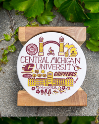 Julia Gash CMU Round Stone Coasters (4 pc.)