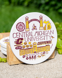 Julia Gash CMU Round Stone Coasters (4 pc.)