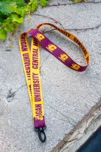 Action C Central Michigan University Satin Lanyard