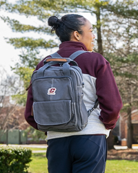 Action C Patch Gray Canvas Backpack<br><brand></brand>