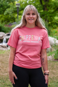 Colorful Central Michigan Chippewas Coral T-Shirt<br><brand>COMFORT WASH</brand>