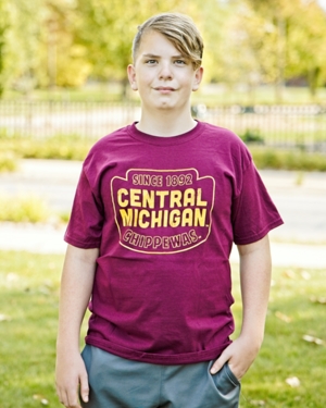 Central Michigan Since 1892 Maroon Youth T-Shirt