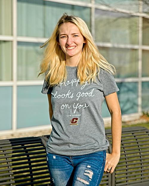 Action C Happy Looks Good On You Gray T-Shirt<br><brand>BLUE 84</brand>